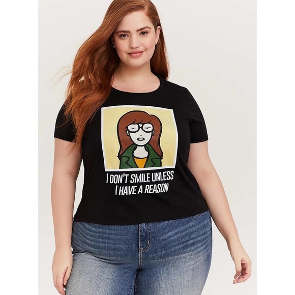 torrid Tops - NWT Torrid Daria I Don't Smile Crop Tee Size: 4X